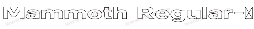 Mammoth Regular字体转换